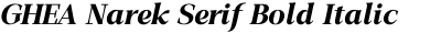GHEA Narek Serif Bold Italic